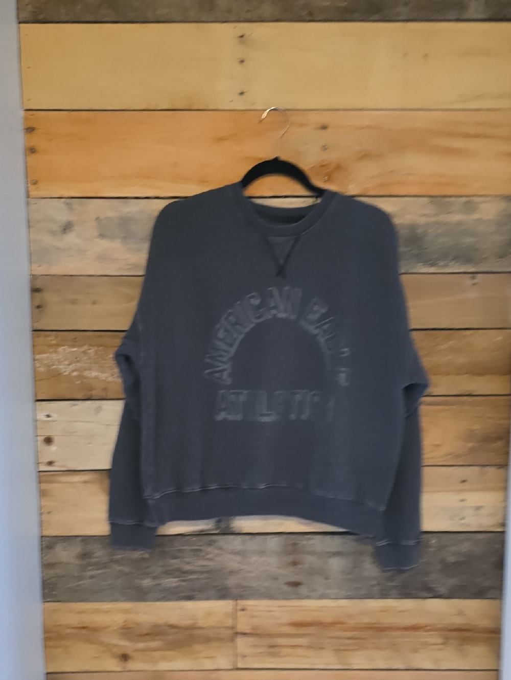 American Eagle Outfitters Women's Charcoal Crewneck Sweatshirt, Size M, GUC